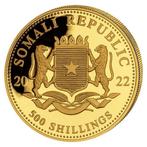 Somalië. 2022 1/2 oz African Wildlife Gold Elephant Coin BU, Postzegels en Munten, Edelmetalen en Baren