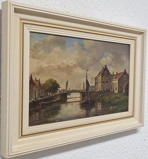 Adriaan Marinus Geijp (1855-1926) - Dorps aanzicht, Antiek en Kunst, Kunst | Schilderijen | Klassiek