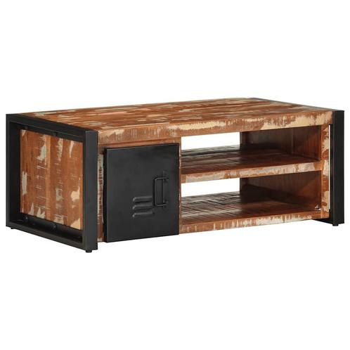 vidaXL Salontafel 90x50x36 cm massief gerecycled hout, Huis en Inrichting, Tafels | Salontafels, 50 tot 100 cm, Nieuw, Overige houtsoorten