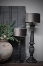Velvet cilinder lampenkap Zinc taupe 30 cm, Huis en Inrichting, Lampen | Lampenkappen, Ophalen of Verzenden, Nieuw