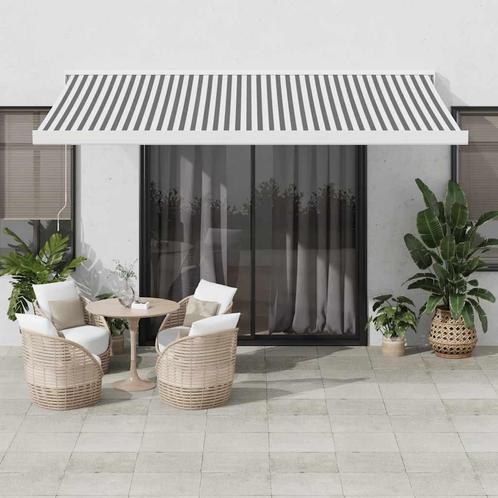 vidaXL Luifel uittrekbaar 4x3 m stof en aluminium antraciet, Tuin en Terras, Zonneschermen, Nieuw, Verzenden