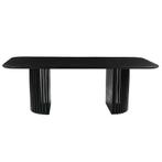 Mangohouten Eettafel Keelin 210x100 cm Zwart, Huis en Inrichting, Tafels | Eettafels, Verzenden, Nieuw, Industriële meubels, Overige vormen