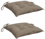 2dekans | VidaXL Set van 2 Tuinstoelkussens - 40 x 40 x 7 cm, Tuin en Terras, Ophalen of Verzenden, Zo goed als nieuw