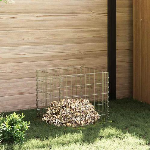 vidaXL Composteerder Grijs Staal, Tuin en Terras, Schuttingen, Nieuw, IJzer, Verzenden