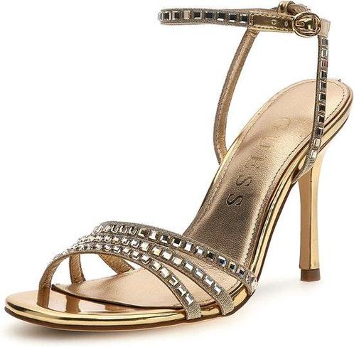 Guess Divinit2 Dames Sandalen met Hak - Goud - Maat 38, Kleding | Dames, Schoenen, Nieuw, Verzenden