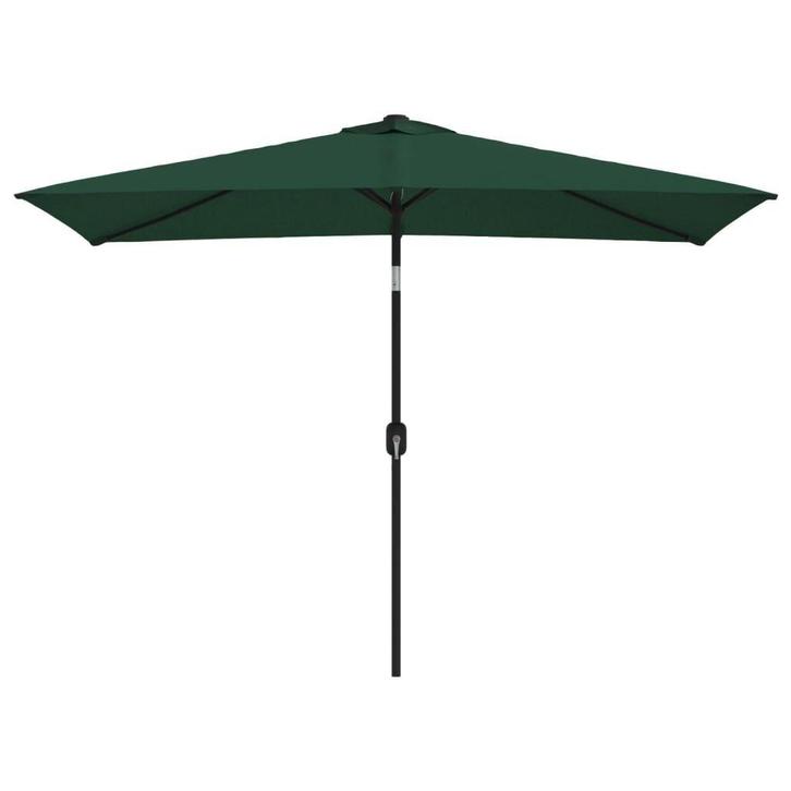 Grote Groene Parasol 200x300 | Retourdeal | Nu 59% Korting, Tuin en Terras, Parasols, 2 tot 3 meter, Kantelbaar, Nieuw, Stokparasol