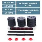 Dumbbell Set 19 stuks (Kettlebells, Fitness, Sportartikelen), Sport en Fitness, Fitnessmaterialen, Verzenden, Nieuw