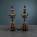 Kandelaber (2) - Zinklegering - Medaillon voor Dames