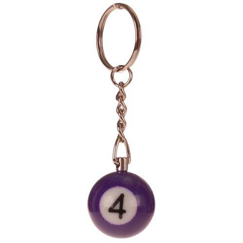 Sleutelhanger - Poolbiljart 4-Ball 3D - Paars - 2,5cm NIEUW, Verzamelen, Sleutelhangers, Nieuw, Ophalen of Verzenden