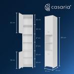 Badkamer hoge kast Neapel Wit 180x30x30cm (Meubelen), Huis en Inrichting, Kasten | Televisiemeubels, Verzenden, Nieuw