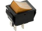 Schakelaar - oranje - 12 volt - 20A - verlicht - vierkant, Hobby en Vrije tijd, Elektronica-componenten, Ophalen of Verzenden