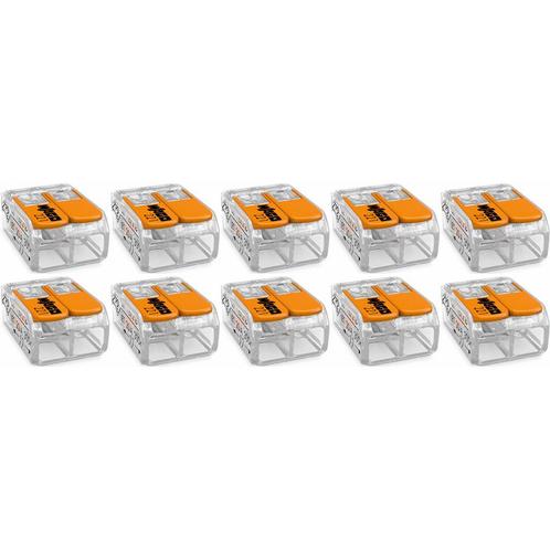 WAGO - Lasklem Set 10 Stuks - 2 Polig met Klemmetjes -, Doe-het-zelf en Verbouw, Elektra en Kabels, Nieuw, Ophalen of Verzenden