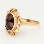 Ring - 14 karaat Geel goud - Granaat, Sieraden, Tassen en Uiterlijk, Ringen, Nieuw
