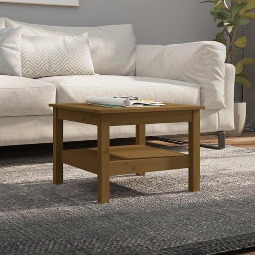 vidaXL Salontafel 55x55x40 cm massief grenenhout honingbruin, Huis en Inrichting, Tafels | Salontafels, 50 tot 100 cm, Nieuw, Grenenhout