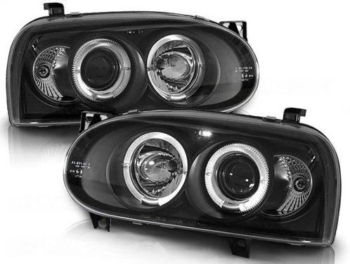 Koplampen dual halo rims VW GOLF 3 09 91-08 97 ANGEL EYES..., Auto-onderdelen, Verlichting, Nieuw, Ophalen of Verzenden