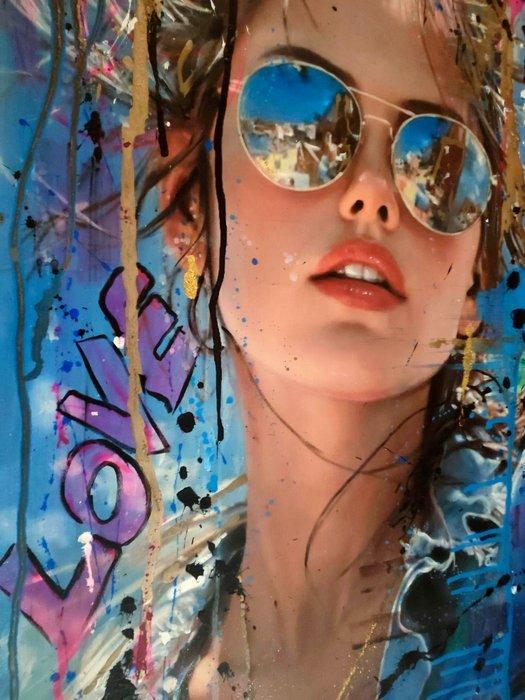 Walter Geraci - Blue Diva XL, Antiek en Kunst, Kunst | Schilderijen | Modern