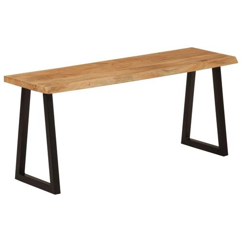 vidaXL Bankje met natuurlijke rand 105 cm massief acaciahout, Huis en Inrichting, Banken | Bankstellen, Nieuw, Hout, Verzenden