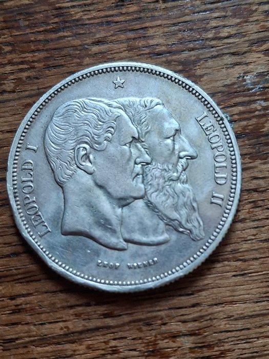 België. Leopold II. 5 Francs 1880 (Zonder Minimumprijs), Postzegels en Munten, Munten | Nederland