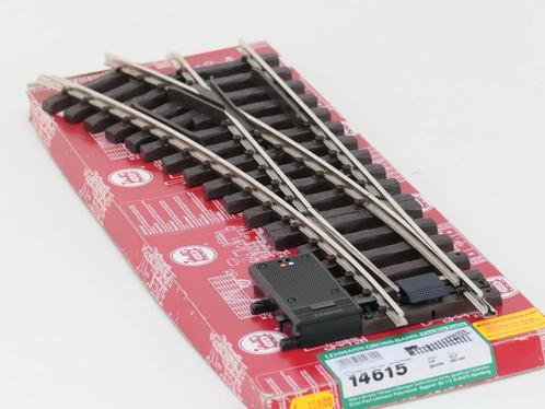 LGB 14615 Elektrische Weiche, vernickelt, links, R3, 22,5°, Hobby en Vrije tijd, Modeltreinen | Overige schalen, Rails, Zo goed als nieuw