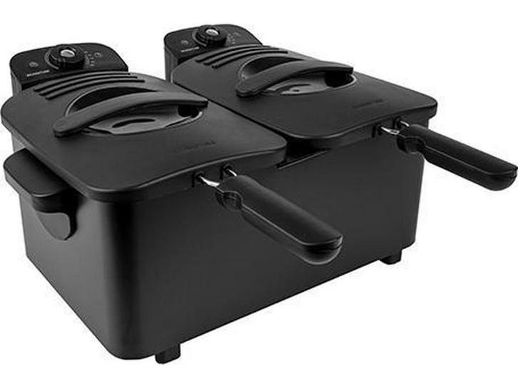 Inventum GF461B - Dubbele friteuse - 2 x 2,5 liter - 3600, Huis en Inrichting, Keuken | Potten en Pannen, Zo goed als nieuw, Verzenden