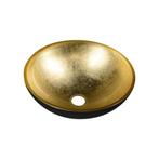 Waskom Sapho Murano Rond 40x14 cm Glas Goud / Zwart, Doe-het-zelf en Verbouw, Sanitair, Ophalen of Verzenden, Nieuw, Overige typen