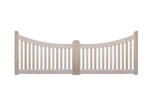 Dubbele toegangspoort eiken IP01 (incl. hang- en sluitwerk), Tuin en Terras, Schuttingen, Minder dan 3 meter, Nieuw, IJzer, 1 tot 2 meter
