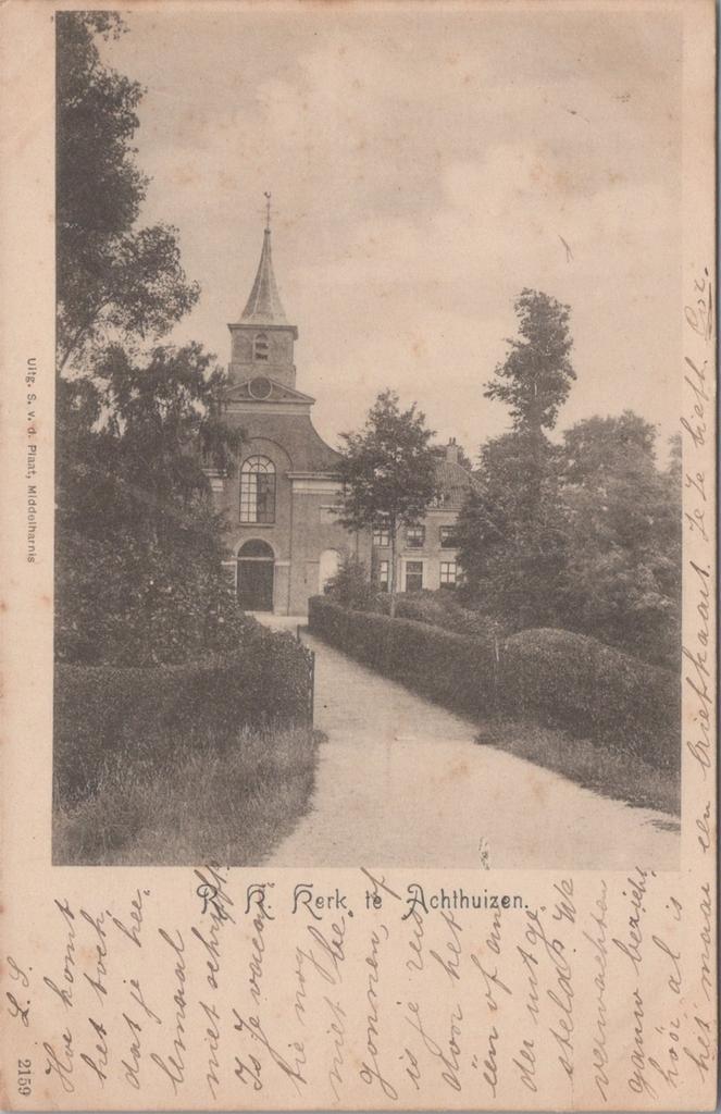 ACHTHUIZEN - R. K. Kerk, Verzamelen, Ansichtkaarten | Nederland
