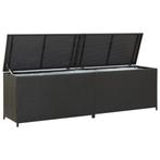 vidaXL Tuinbox 200x50x60 cm poly rattan zwart, Verzenden, Nieuw