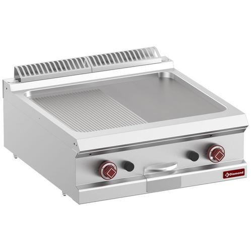 Diamond Bakplaat | Gas | 1/2 Geribd | 1/2 Vlak | Module 1/1, Zakelijke goederen, Horeca | Keukenapparatuur, Nieuw in verpakking