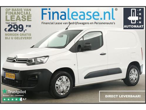 Citroën Berlingo 1.5 BlueHDI L1H1 Benzine 131PK AUT €303pm, Auto's, Bestelauto's, Lease, Automaat, Benzine, Wit, Citroën, Verzenden