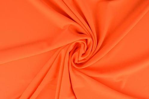 Lycra stof - Neon oranje - Per 10 of 50 meter, Hobby en Vrije tijd, Stoffen en Lappen, 120 cm of meer, 200 cm of meer, Oranje