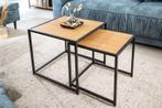 Design bijzettafels set van 2 SLIM LINE 50cm wild eiken, Huis en Inrichting, Tafels | Sidetables, Ophalen of Verzenden, Nieuw