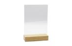 Kaarthouder A5 Plexi Met Bamboe Voet - Blank, Verzenden, Nieuw in verpakking, Etalage