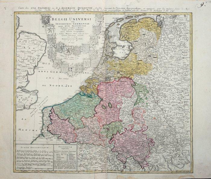 Nederland - Holland en Vlaanderen 1748; Homanns Erben -, Boeken, Atlassen en Landkaarten