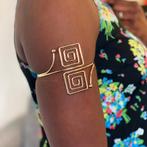 Afrikaanse stijl bovenarm Bangle armband sieraad - Square -, Sieraden, Tassen en Uiterlijk, Armbanden, Nieuw, Ophalen of Verzenden