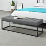[pro.tec] Halbank bankje stof 120x40x38 cm grijs, Huis en Inrichting, Slaapkamer | Slaapbanken, Verzenden, Nieuw