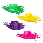 Gekleurde Tropische Hawaii thema strohoed met grote rand -.., Ophalen of Verzenden, Nieuw