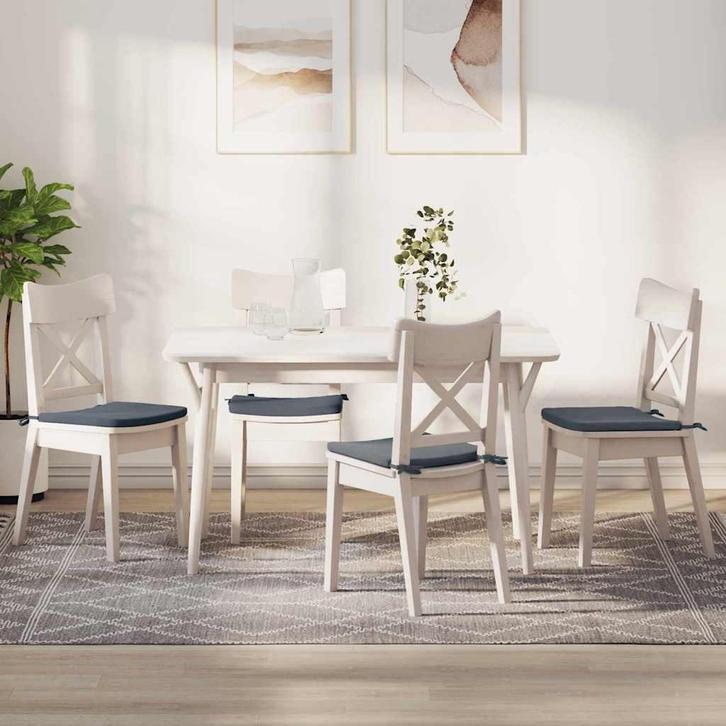 vidaXL Zitkussens 4 pcs Donkergrijs 40 x 40 x 3 cm Fluweel, Huis en Inrichting, Woonaccessoires | Kussens, Grijs, Nieuw, Verzenden