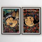 Josh Mahaby (1982) - Captain Popeye Burberry + Olivia High, Antiek en Kunst, Kunst | Schilderijen | Modern