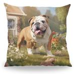 Kussen - Huisdier Portret - Engelse Bulldog 1 - 30 cm, Verzenden, Nieuw