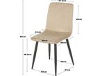 Furnihaus Eetkamerstoelen Set van 2 Fox - Mink - Metaalpoot, Verzenden, Nieuw