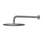 Hoofddouche Qisani Flow met wanddouchearm Ø 30 cm Geborsteld, Ophalen of Verzenden, Nieuw, Chroom, Kraan