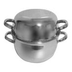 Mosselpan RVS met grepen |  Ø22x14(h)cm EMGA, Verzenden, Nieuw in verpakking
