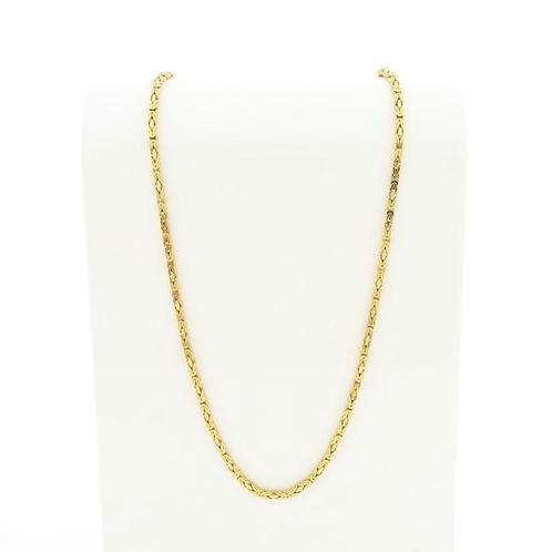 Exclusief 18 Krt. Gouden koningsketting | 60,5 cm, Sieraden, Tassen en Uiterlijk, Kettingen, Overige kleuren, Gebruikt, Goud, Ophalen of Verzenden