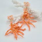 Koraal - Zilver, Verguld - Oorbellen - CORALLO ROSATO, Antiek en Kunst