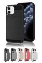 iPhone 13 Mini Slide Armor Hoesje Met Pashouder, Ophalen of Verzenden, Nieuw