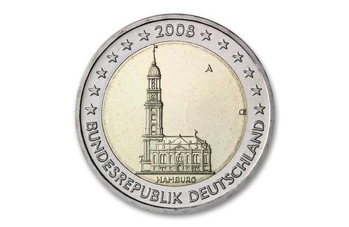 2 euro Hamburg St. Michaeliskerk 2008 - Duitsland, Postzegels en Munten, Munten | Europa | Euromunten, Verzenden