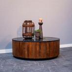 Salontafel Mangohout Rond Levi 105 cm, Huis en Inrichting, Tafels | Salontafels, Verzenden, Rond, Nieuw, Industriële meubels