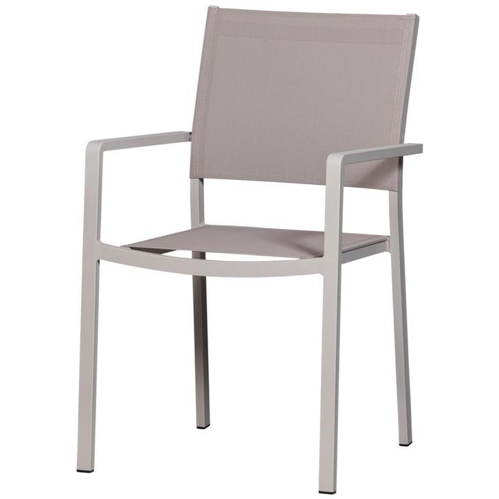 Fowl - Eetstoel - Aluminium  - Textileen - Zand - Exotan, Tuin en Terras, Tuinstoelen, Verzenden