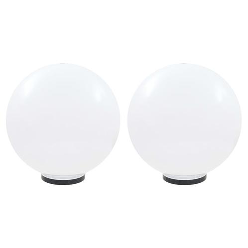 vidaXL LED-bollampen 2 st rond 50 cm PMMA, Tuin en Terras, Buitenverlichting, Nieuw, Verzenden